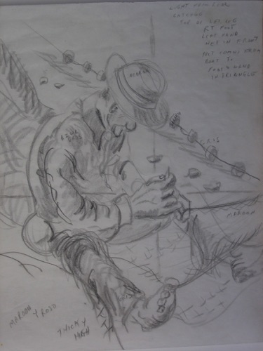 'Fisherman'
Bleistift, Antigua, 1978,
20 x 30
